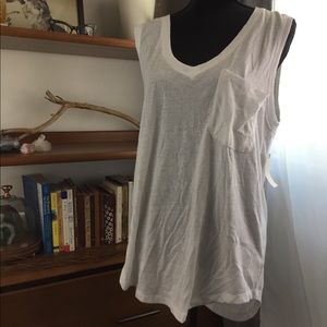 Anthropologie Postmark White Tunic Tank Large